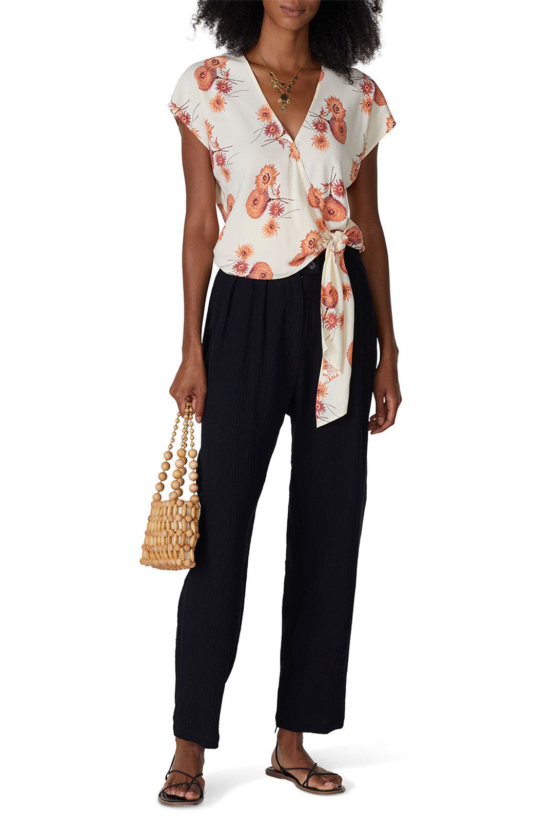 Twiggy Print Wrap Top by Madewell 0
