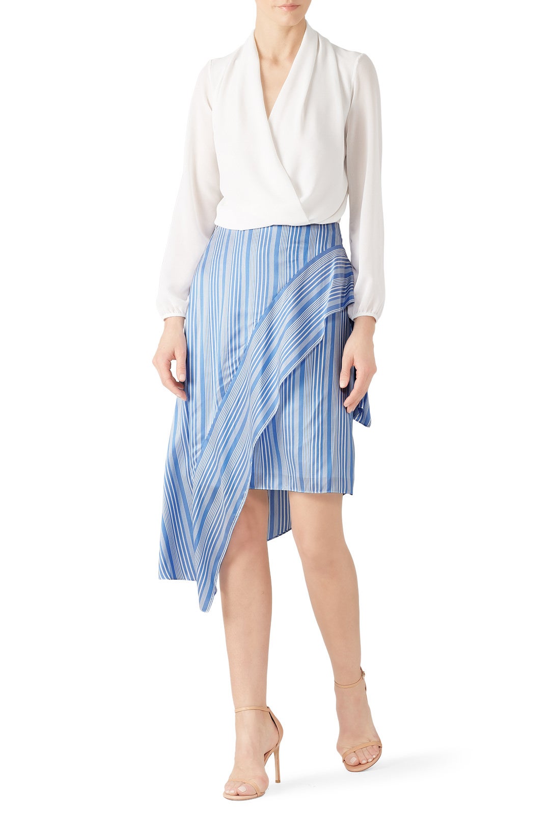 Striped Asymmetrical Skirt by Nina Ricci 0