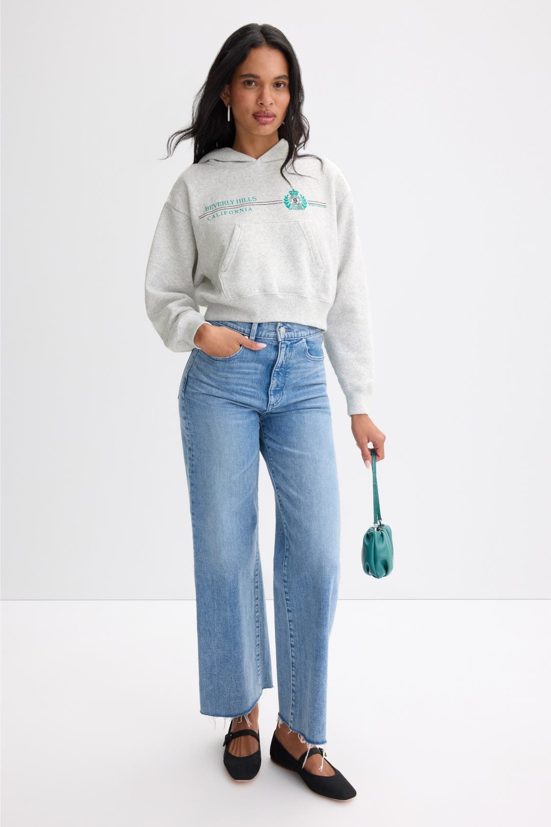 BH Horizon Soft Cropped Hoodie by Sporty & Rich | Rent