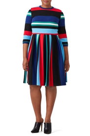 Opposing Striped Knit Dress by ELOQUII