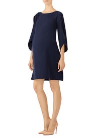 Navy Tulip Sleeve Maternity Dress by Ingrid & Isabel