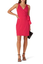 Dahlia Pink Surplice Dress by Louna