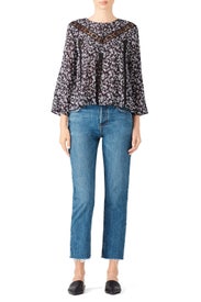 Lace Floral Top by Michael Stars