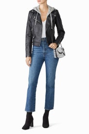 Faux Leather Moto Jacket by Slate & Willow