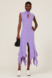 Keyhole Handkerchief Hem Dress by Thebe Magugu