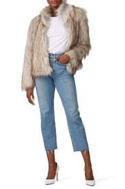 Natural Faux Fur Delish Jacket by Unreal Fur