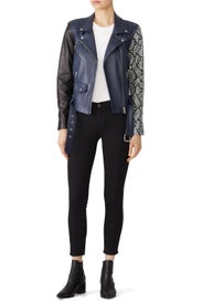 Jayne Combo Leather Jacket by VEDA