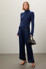 Satiny Simple Pants by DONNI.