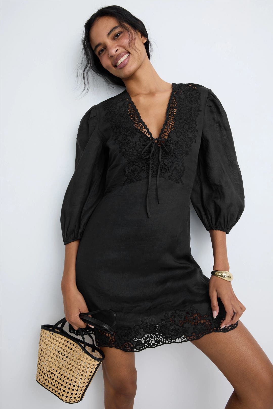 Lace Detail Mini Dress