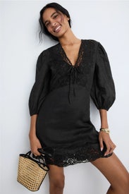 Lace Detail Mini Dress by BOSS