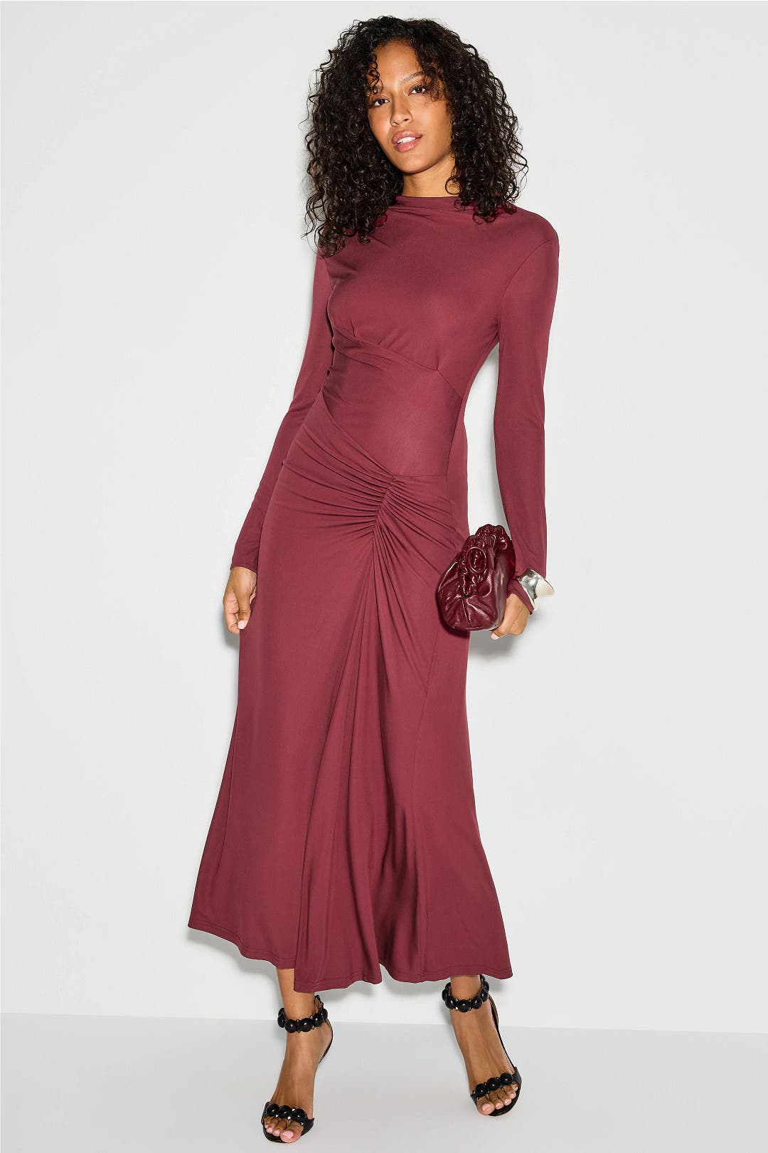 極美品◎2024 エンフォルド SQUARE DRAPE DRESS プリーツ Ferrara Long Sleeve Midi Dress by SIMKHAI | Rent the Runway
