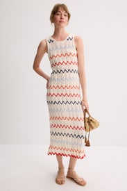 Calliope Sheer Knit Midi Dress by MINKPINK