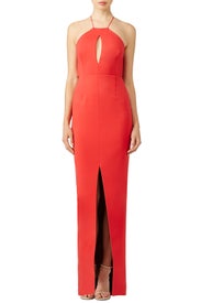Red Ponte Rouleau Gown by Nicholas