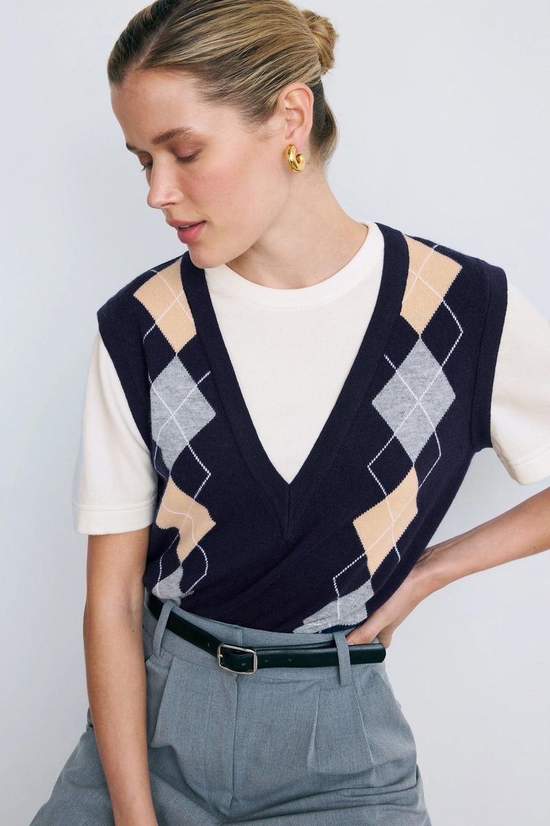 Eurie Argyle Layered Jumper by Sandro - Photo 0