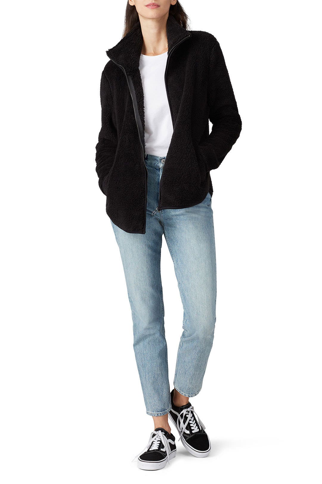 Alonso Faux Sherpa Jacket by B Collection by Bobeau 0