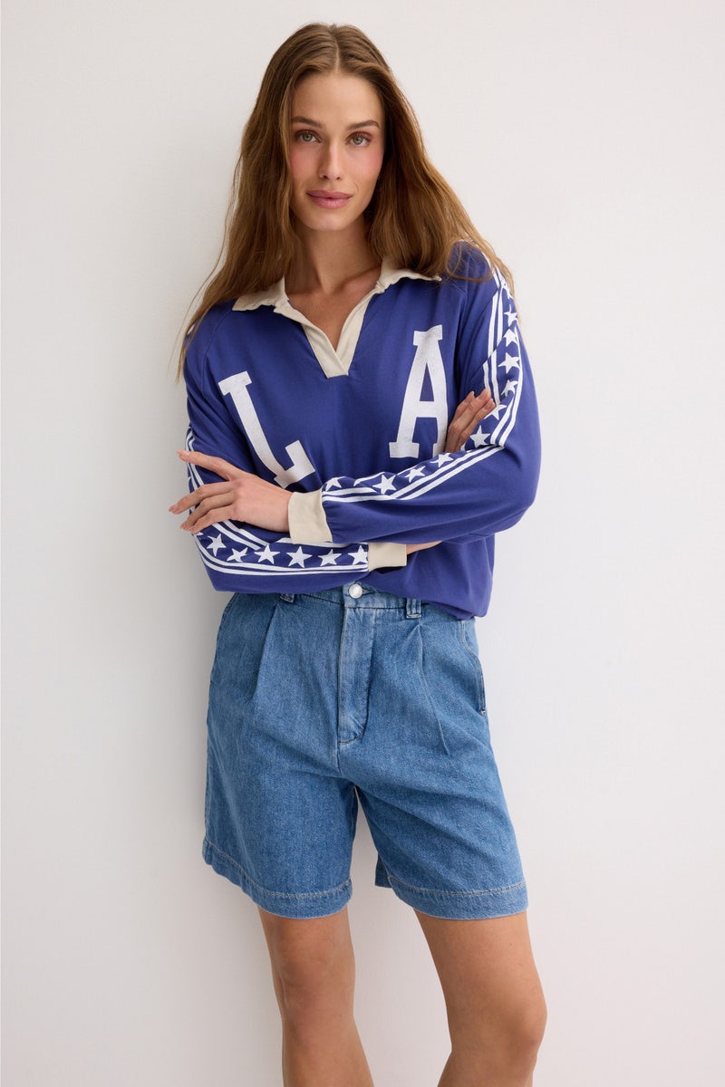 Los Angeles Stars Raglan Top by DAYDREAMER - Photo 0