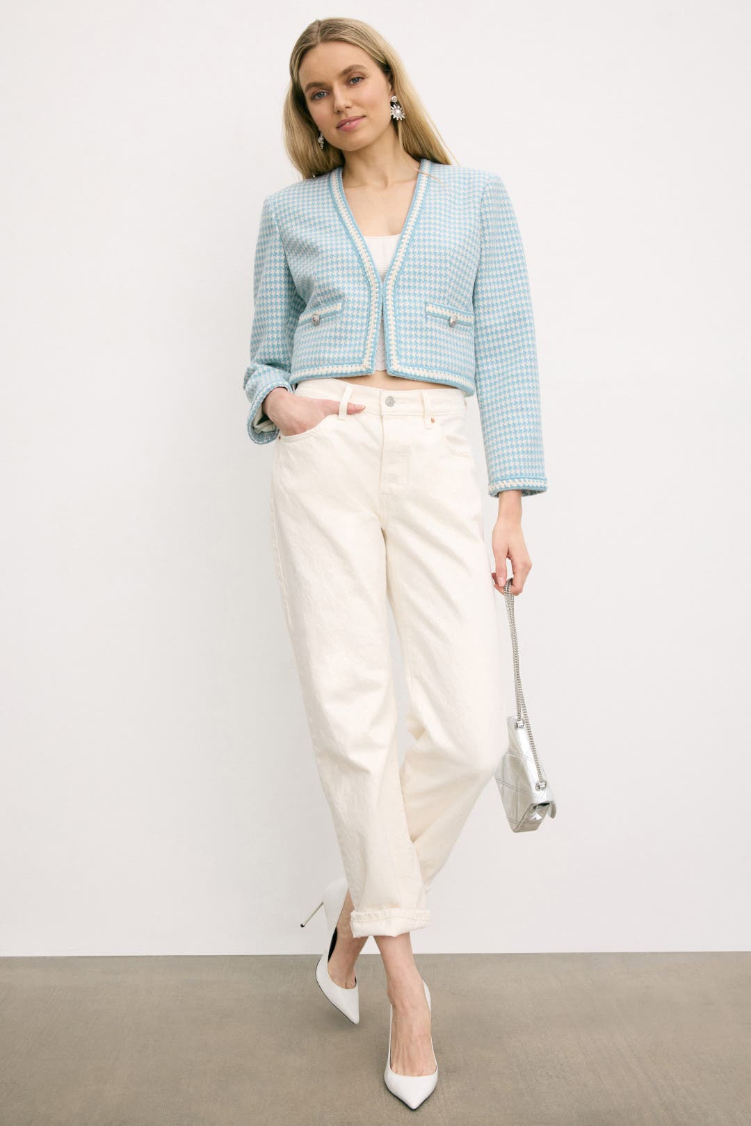 V Neck Tweed Blazer by Derek Lam 10 Crosby x RTR | Rent the