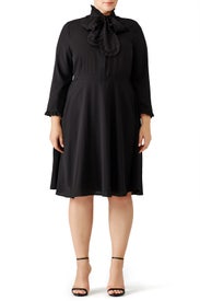Black Tie Neck Shirtdress by ELOQUII