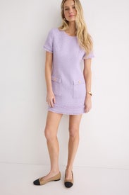 Tweed Short Sleeve Mini Dress by Endless Rose