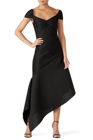 Spongy Stripe Lotus Dress by Opening Ceremony