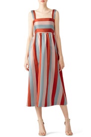 Multi Striped Midi Dress by RED Valentino