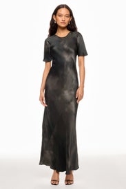 Short Sleeve Bias Dress by Silk Laundry