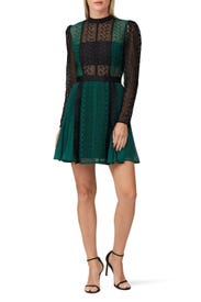 Green Lace Mini Dress by Self-Portrait