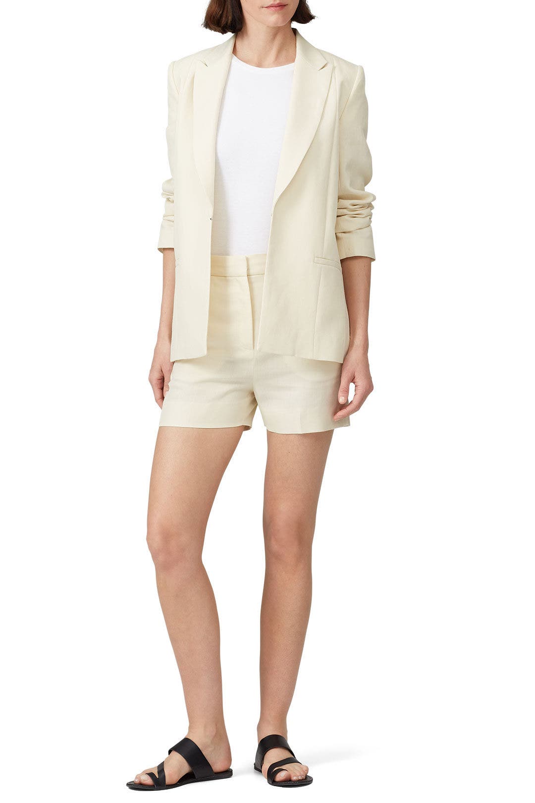Cream Tailored Shorts by Victoria Victoria Beckham 0