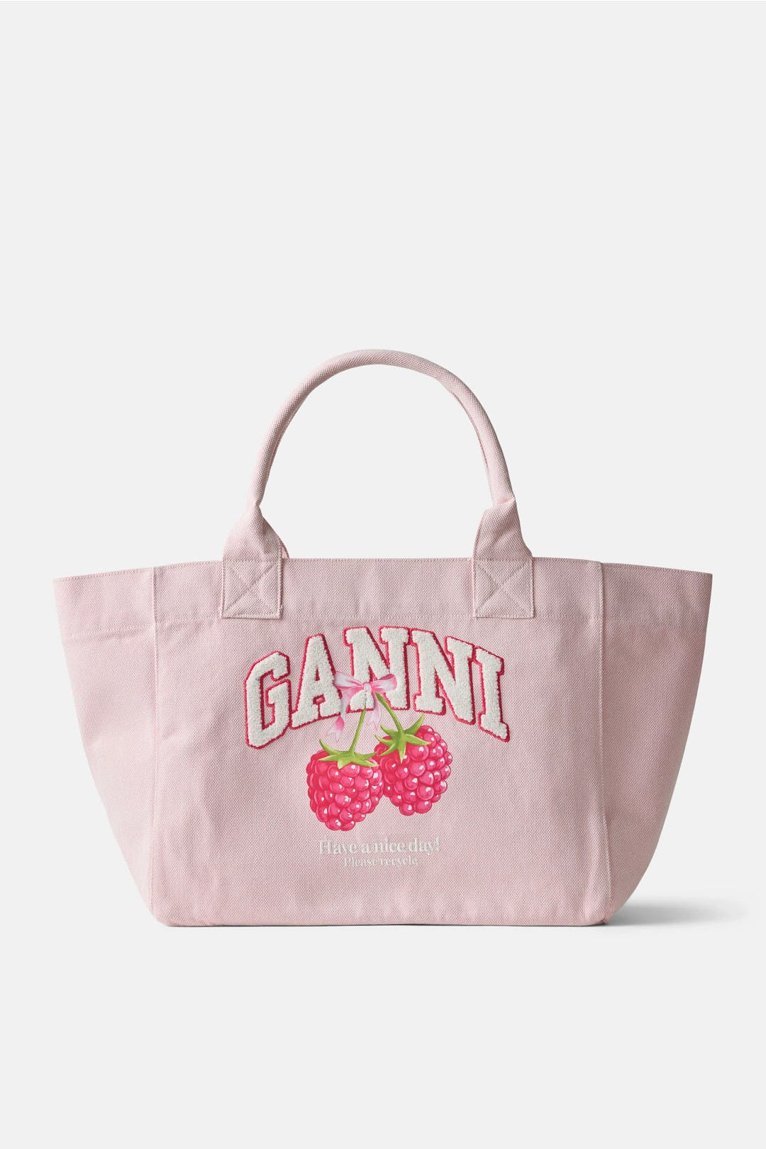 Medium Raspberry Trapeze Shopper by GANNI Accessories | Rent the