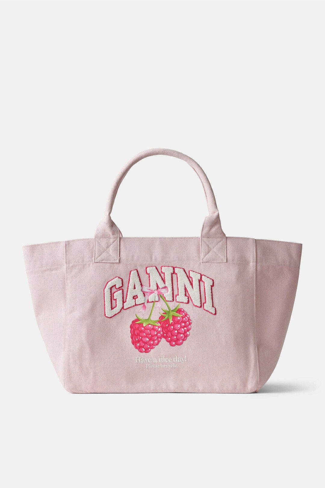 Medium Raspberry Trapeze Shopper by GANNI Accessories