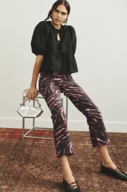 Pink Zebra Print Jeans by GANNI