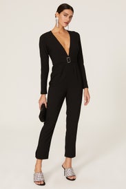 Deep V-neck Jumpsuit by Hutch