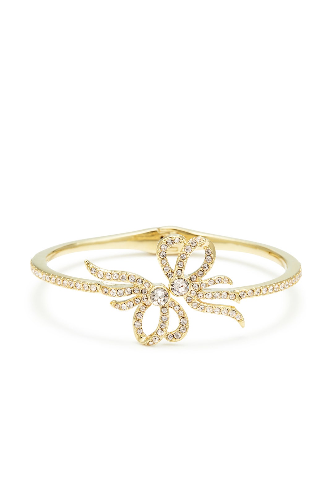 Gold Crystal Bow Bangle by Jenny Packham