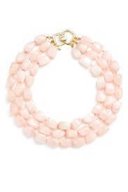 Trio Rose Quartz Necklace by Kenneth Jay Lane