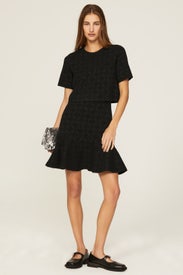 Layered Peplum Dress by Maje
