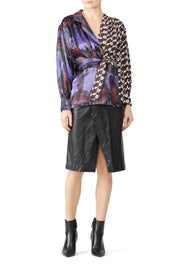 Combo Printed Wrap Top by Marni