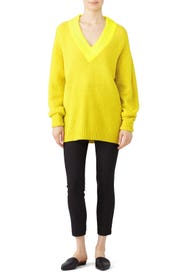 Yellow Airy Pullover by Tibi