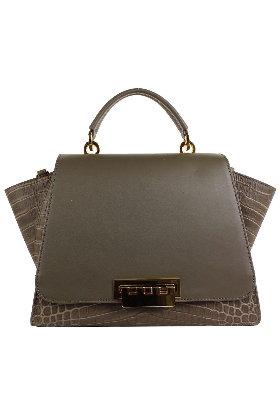 Olive Crocodile Eartha Handbag by ZAC Zac Posen Handbags