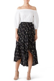 Emer Faux Wrap Ruffle Skirt by B Collection by Bobeau
