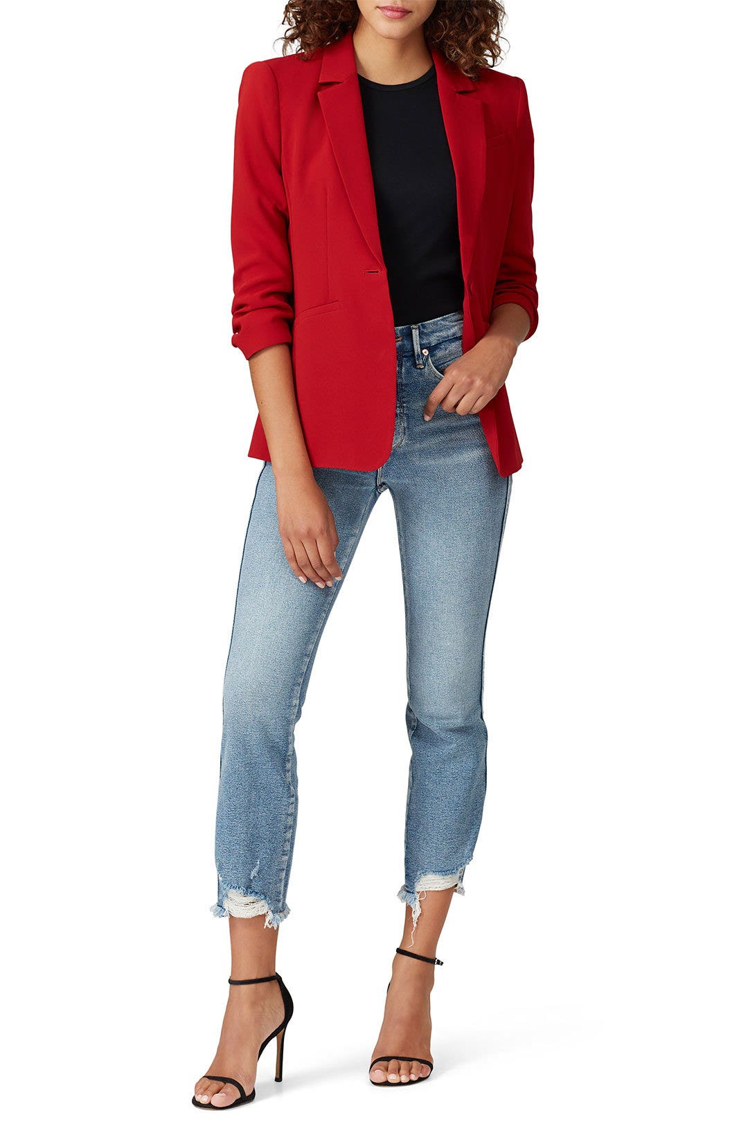 Red Khloe Blazer by Cinq à Sept 0