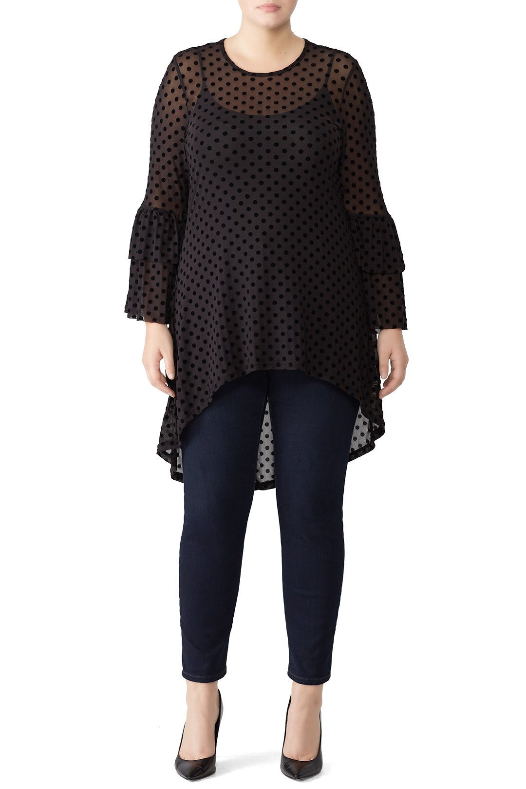 Sheer Mesh Romance Tunic by City Chic 0