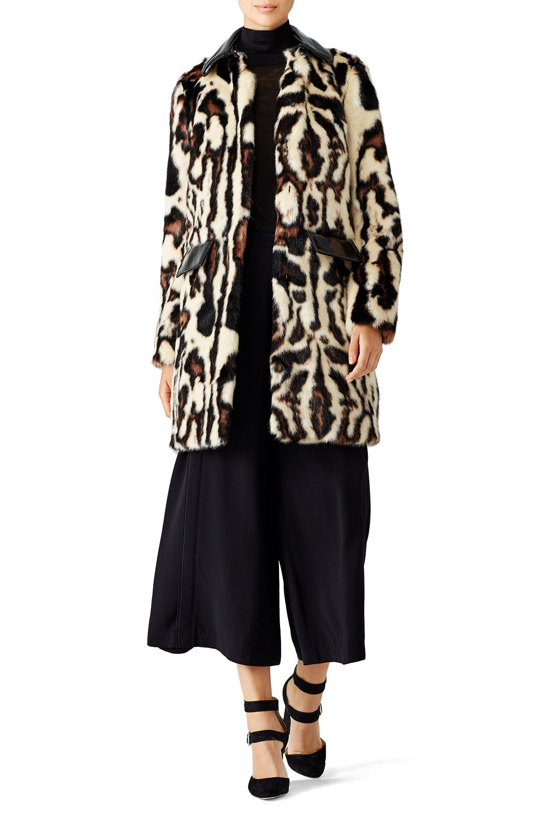 Animal Print Faux Fur Coat by Carven 0