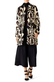 Animal Print Faux Fur Coat by Carven