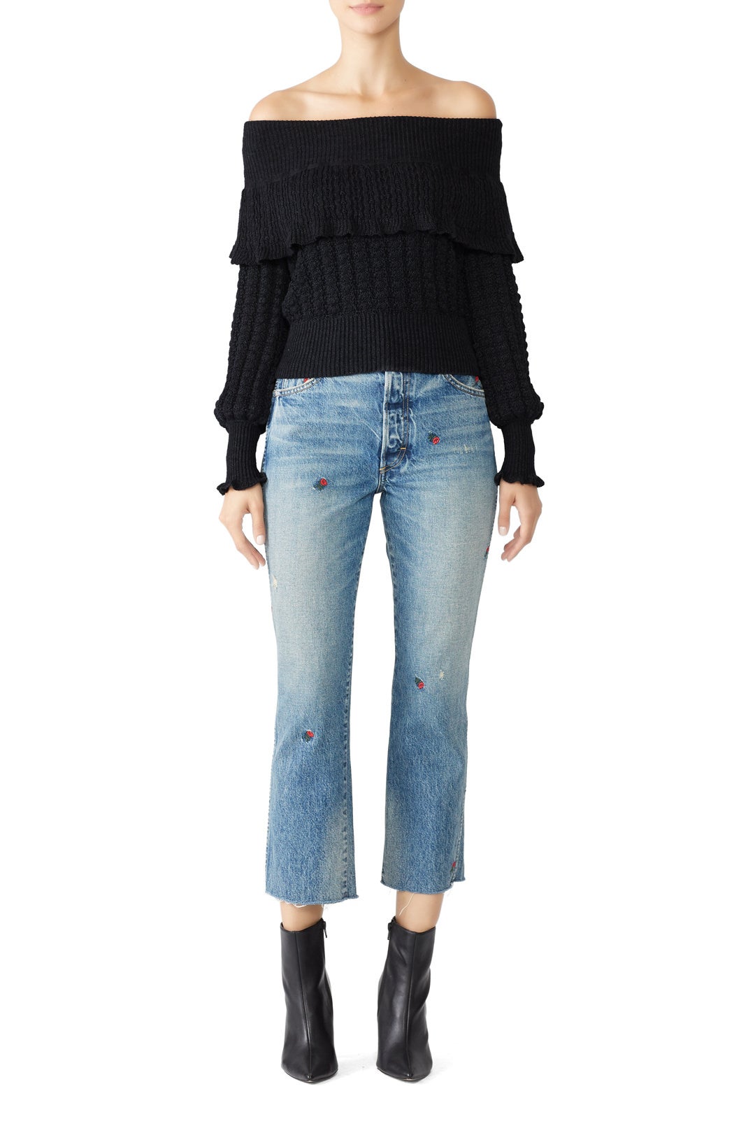 Crazy In Love Ruffle Sweater by Free People 0