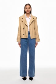 Chelsea Cropped Trench Jacket by Fifteen Twenty