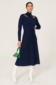 Navy Cutout Knit Dress by Jason Wu x RTR