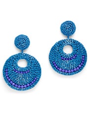Lapis Gypsy Hoop Earrings by Kenneth Jay Lane