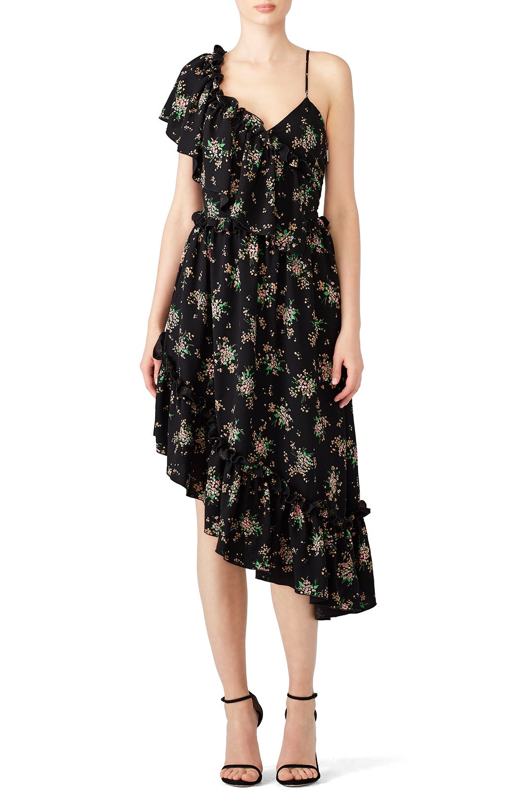 Dark Floral Midi Dress by MSGM 0
