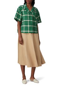 Green Check Boxy Top by MM6 Maison Margiela