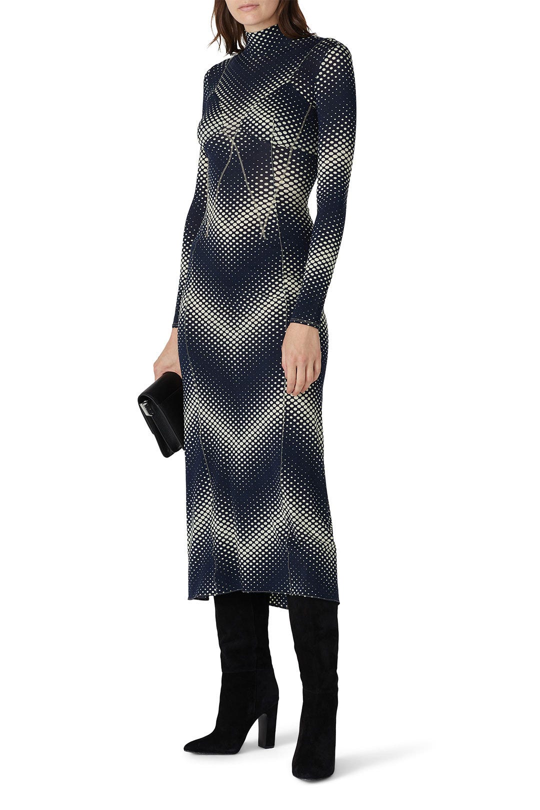 Black Printed Dress by Rabanne 0